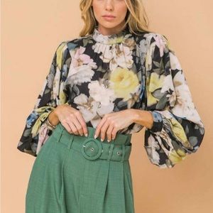 Women's Flying Tomato Floral Print Blouse, Size S